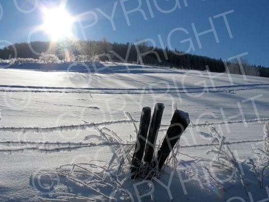 Mittelgebirge Sauerland im Winter
